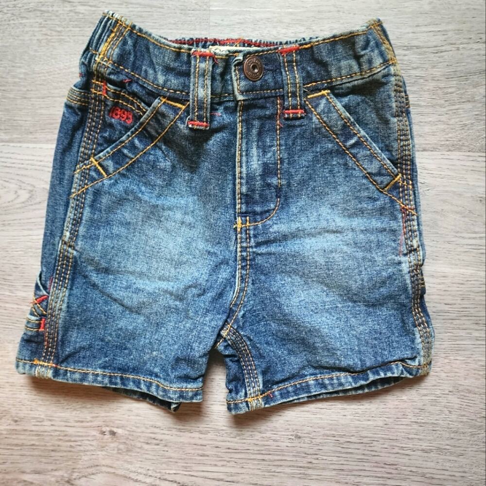 OshKosh B'gosh Boy's Infant Elastic Waist Casual Denim Shorts 12 Months 12M